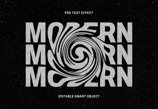 Distort Twirl Text Effect