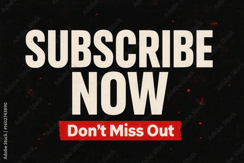 Poster promotional graphic with bold text 