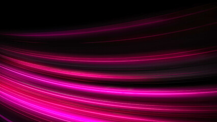 High speed pink line abstract technology background digital fiber hi tech concept. Speed light line blurred on dark background, Data fast transfer simulation.