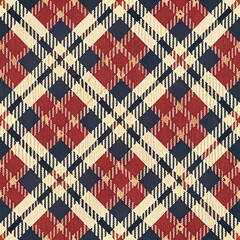 "Classic Red and Navy Tartan Plaid Pattern"


