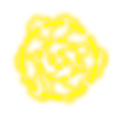 Yellow lightning shooting scope effect