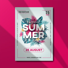 summer party poster invitation template design