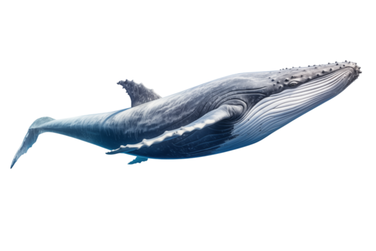Whale on transparent background