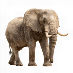 Obraz premium Magnificent African Elephant Illustration, Showcasing Its Grandeur and Gentle Nature, Ideal for Wildlife Conservation Campaigns, Educational Documentaries, or African Safari Tourism Promotions. 
