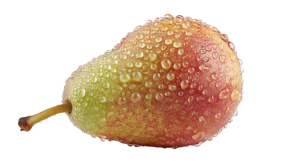 Fresh Pear with Water Droplets