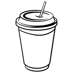 Coffee To-Go Cup Vector Printable Coffee Cup Graphic Design for Cafes & Menus.
