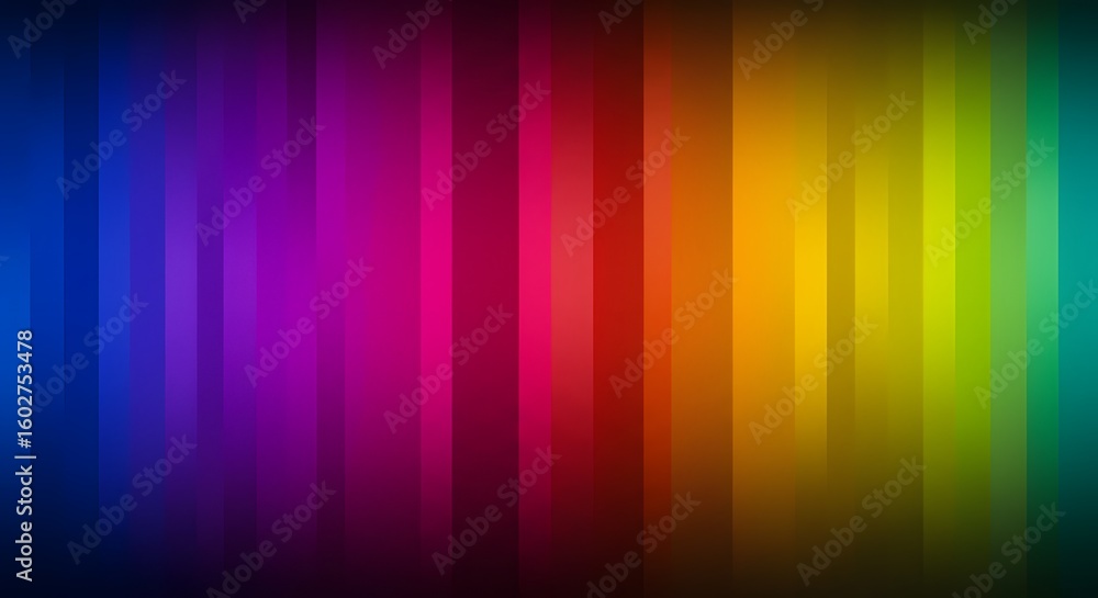 Aufkleber an abstract background features a vibrant spectrum of vertical stripes transitioning through a rainb