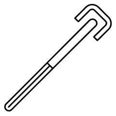 Allen Key line art vector