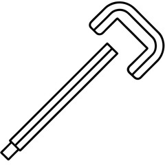 Allen Key line art vector