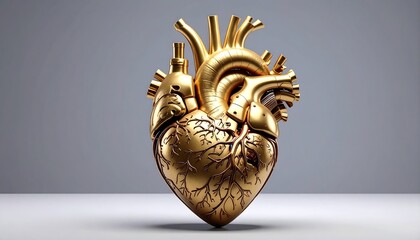 Golden heart anatomical model