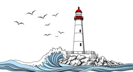 lighthouse on the island