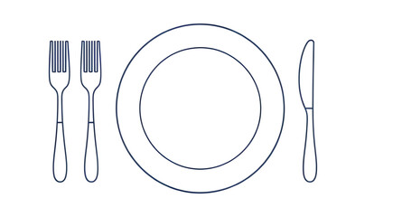tableware illustration, fork and knife crossed, utensil graphic, plate illustration, cutlery silhouette, restaurant tableware, table etiquette, kitchenware vector, dish symbol, fork knife spoon, forma