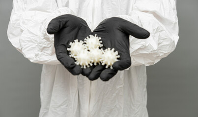 Exploring covid-19 virus representations with gloves in a controlled study environment