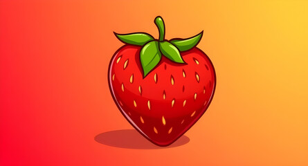 strawberry, sweet strawberry, strawberry icon, cartoon strawberry, juicy berry, strawberry with leaves, strawberry isolated, berry fruit vector, summer fruit, healthy food vector, strawberry art, frui