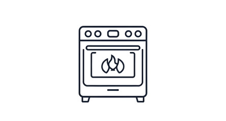 Kitchen stove illustration, Cooking stove vector, Gas burner icon, Stove top vector, Modern gas stove, Kitchen appliance vector, Gas flame illustration, Household stove, Cooking equipment vector, Gas 