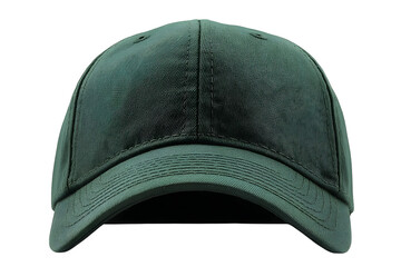 Green baseball cap on white background