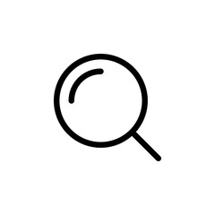 Search icon vector. Magnifying glass icon. Research, explore, find, and view icon.