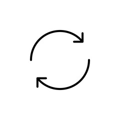 Rotate line icon vector. Arrow line icon. Icon vector.