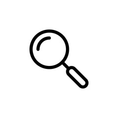Search icon vector. Magnifying glass icon. Research, explore, find, and view icon.