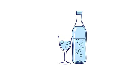 minimal bottle icon, thin line icon, reusable bottle icon, eco bottle icon, BPA free icon, cold drink icon, clear bottle icon, bottle with cap icon, simple water icon, water container icon, mobile UI 