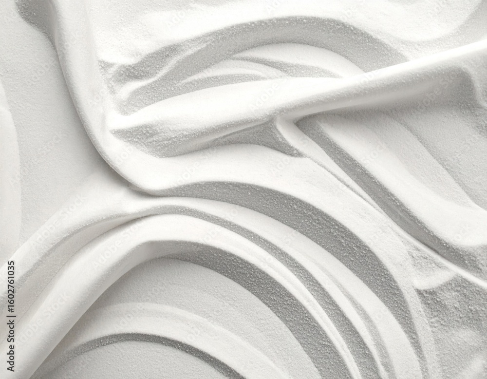 Aufkleber abstract white sand texture with smooth curves and wavy pattern background