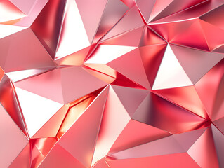Fototapeta premium A rose gold crystal surface with intricate geometric facets