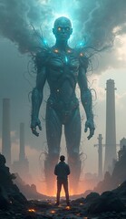 Giant's Gaze: A Towering Presence Watching Over the Horizon
