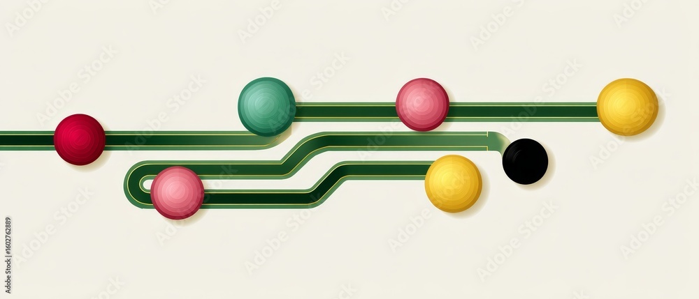 Poster modern business process diagram design abstract style elegant presentation minimalist environment to
