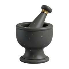 Elegant mortar pestle, timeless kitchen tool shines