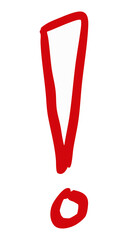 Red exclamation mark on a transparent background.