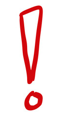 Red exclamation mark on a transparent background.
