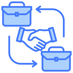 Business To Business Blue Icon