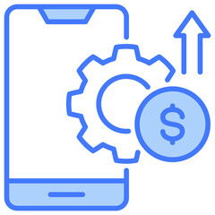 Obraz premium Monetization Blue Icon