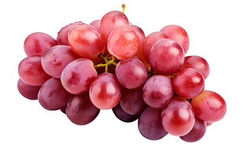 Fototapeta premium A vibrant bunch of crimson grapes bursts with flavor, beautifully isolated against a clean, modern dark background.