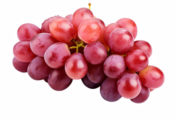 A vibrant bunch of crimson grapes bursts with flavor, beautifully isolated against a clean, modern dark background.
