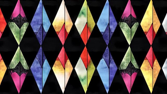 Colorful diamond pattern