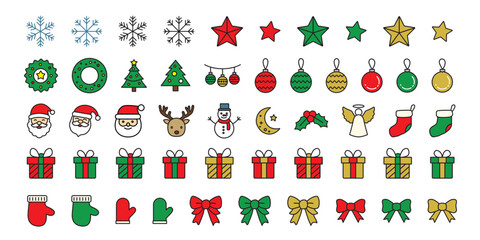 Christmas Icon Set. Vector Illustration
クリスマスアイコンセット ベクターイラスト