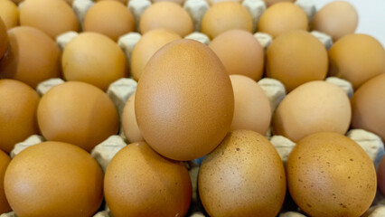 High-quality photo of farm-fresh eggs in perfect lighting, isolated for a professional look. This image is ideal for food industries, marketing materials, or organic product showcases.