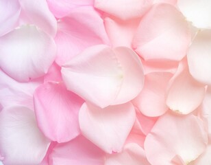 Obraz premium Pile of Light Pink Rose Petals Creating a Soft Floral Background Texture