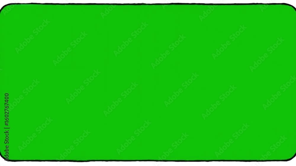 Poster a roundedcorner rectangle filled in with a solid green color and lined with a thin dark border