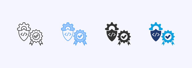 Quality Assurance Icon Set Multiple Style Collection