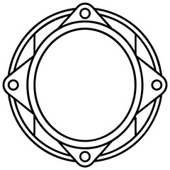 Classic Oval Mirror Outline