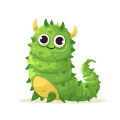 Fototapeta premium Cartoon Sand Worm Clipart, Logo