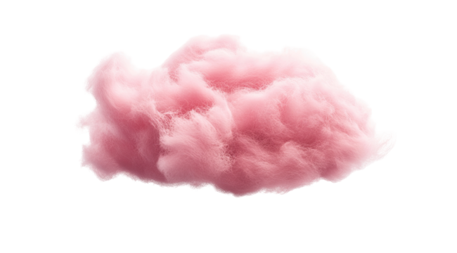 Fluffy pink cotton candy cloud