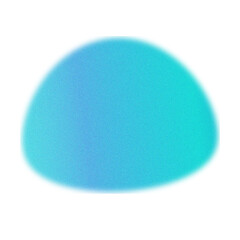 Isolated light blue and turquoise rounded shape on a black background
