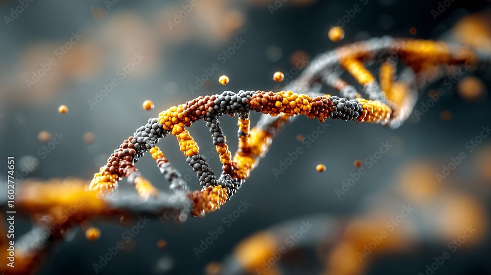 Poster infographic design featuring key crispr elements with attractive blur background