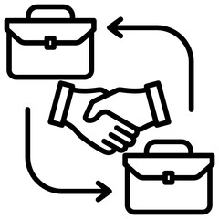 Business To Business Line Icon