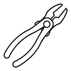 Clean Pliers Outline Vector