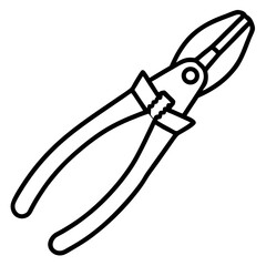 Clean Pliers Outline Vector