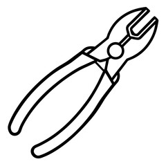 Clean Pliers Outline Vector
